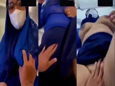 Okta Hijab Grepe Toket Lanjut Dihajar Memek Basah